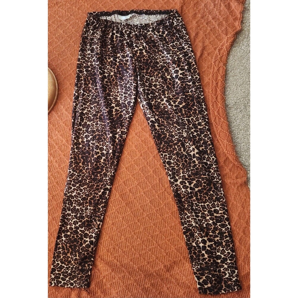 Bobbie Brooks leopard print leggings ankle length bnwt sz XL